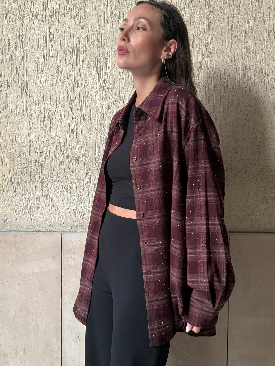 CAMICIA STRASS V653